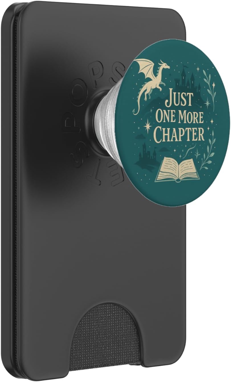Just One More Chapter Fantasy Book Lover Dragon Castle PopSockets PopGrip for MagSafe