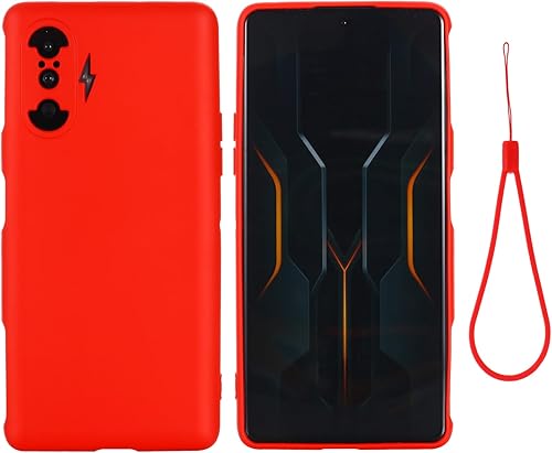 Miniatura 8 de Funda para Xiaomi Redmi K40 Gaming, Funda protectora de silicona líquida para Xiaomi Redmi K40 Gaming con cordón de silicona, cubierta delgada y