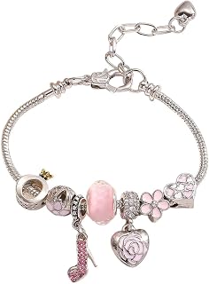 New 2026 1Pc Women's Fashion Pan Family Multi Element Rose High Heels Beaded Bracelet Date Travel Banquet Party Holiday Dressing Gift Jewelry Accessories Creative