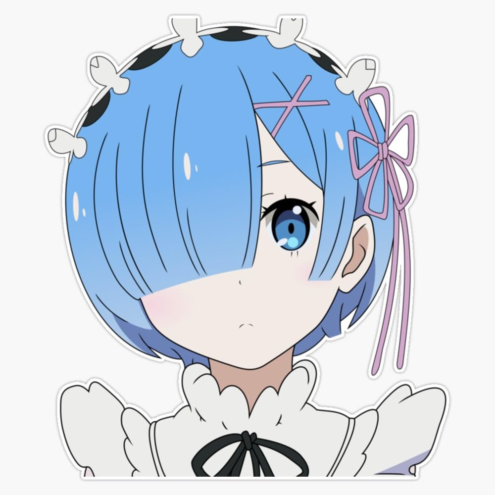 Re:Zero Rem Vector Sticker Vinyl Waterproof Sticker Decal Car Laptop Wall Window Bumper Sticker 5"