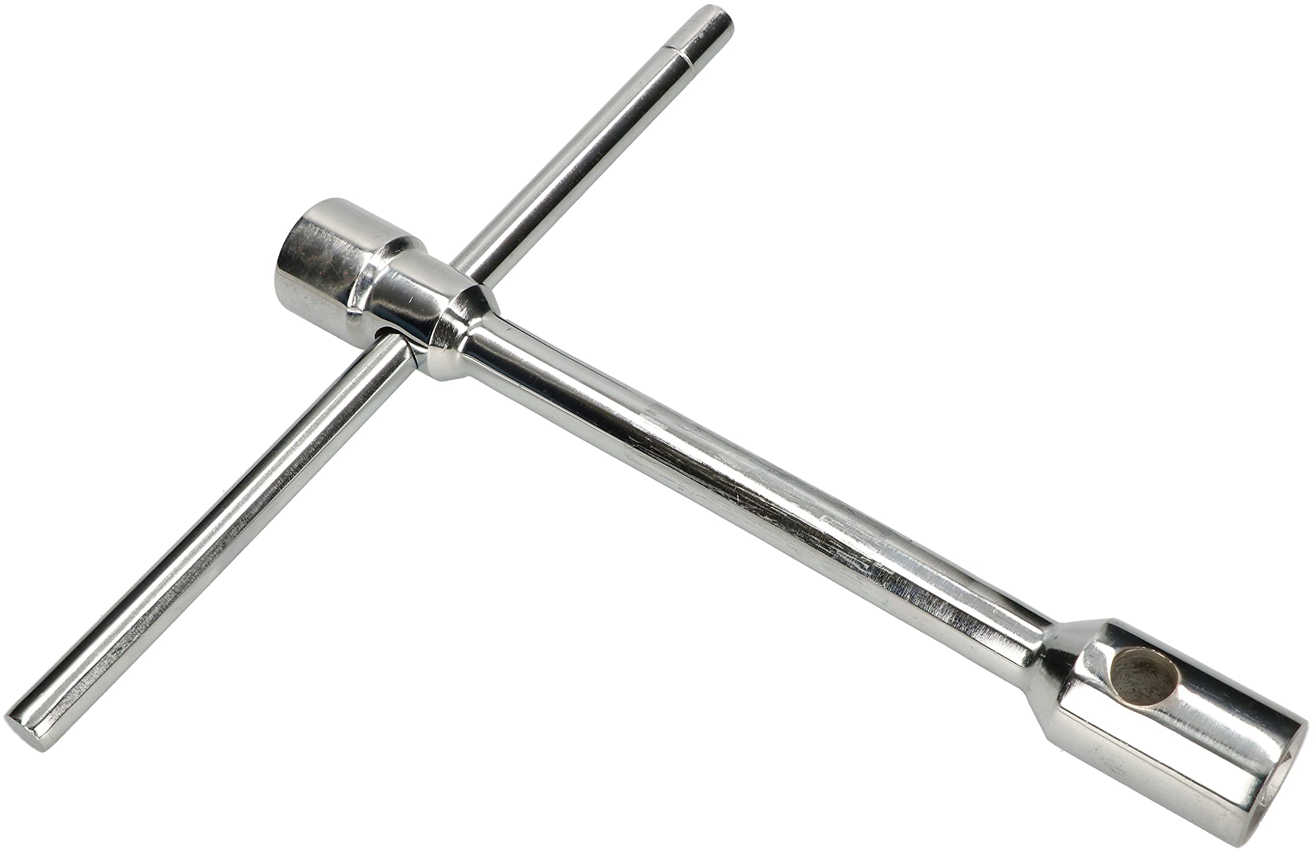 KOTARBAU® Llave Doble de Ruedas con maneral, 32 x 33 mm, Ideal para Ruedas de camión o autobus, Llave de Tubo Hexagonal para Ruedas de Coche, Llave de Cruz, con Palanca giratoria