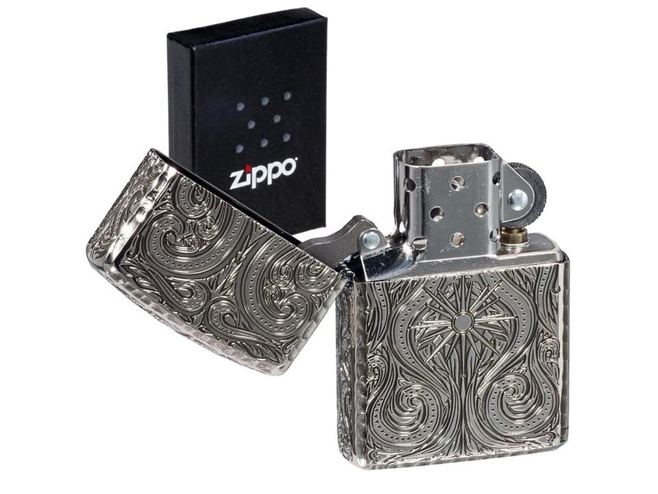 Zippo Armor™ Case 馬の彫刻付き ZIPPO Armor Case Luxury Arabesque Luxury Arabesque 5-Sided