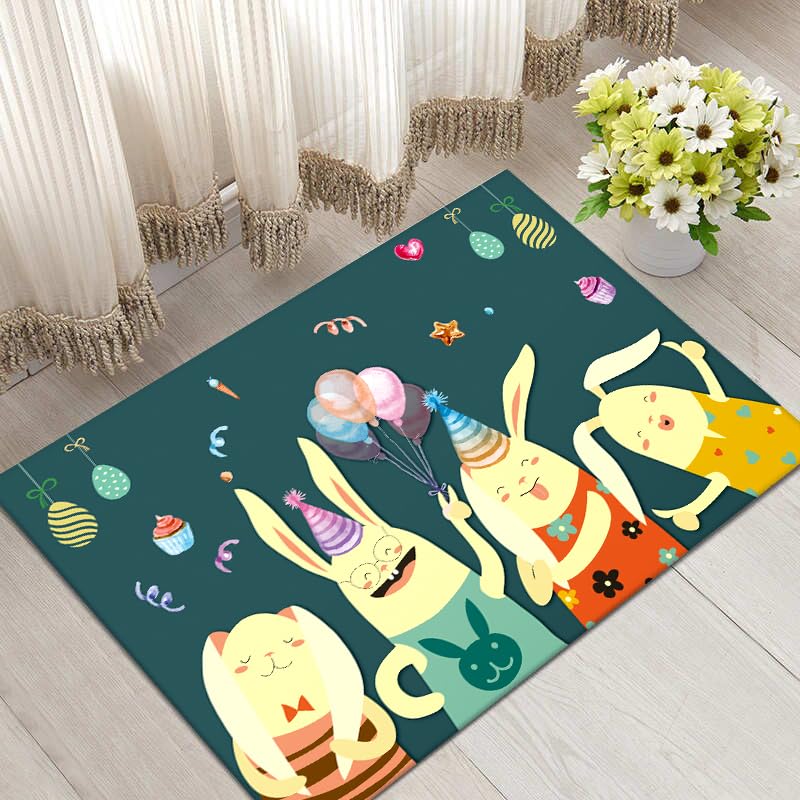 Zerbino Ingresso Esterno Palloncino Giallo Verde Tappeto Salotto Poliestere Tappeto Cucina Addensare Tappeto Esterno Antiscivolo Tappeto Ingresso Interno Lavabile Zerbino Ingresso 100x150cm