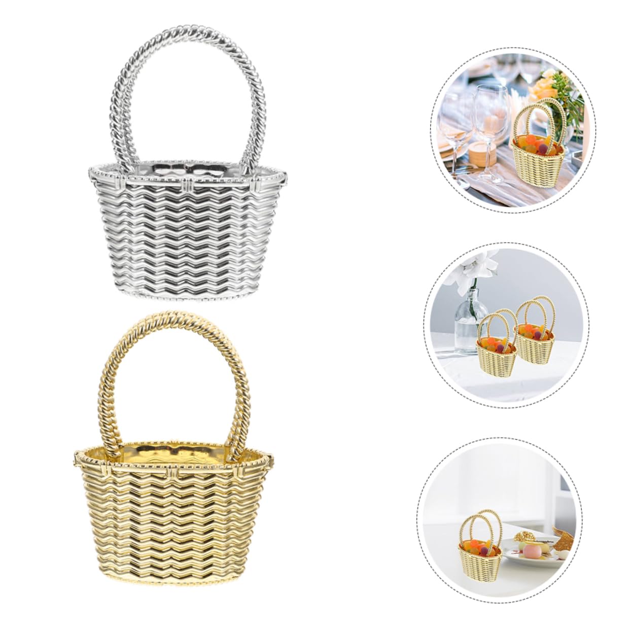 Cestino Portaconfetti a Forma di Fiore, 24 Pezzi Ps | Riutilizzabile, senza Sbavature, per Bridal Shower e Feste, Leggero e Pratico
