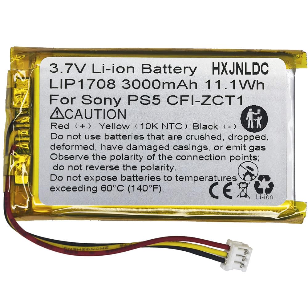 DC 3.7V 3000mAh LIP1708 Batteria ricaricabile polimerica agli ioni di litio per Sony Playstation 5 Dualsense PS5 Controller Wireless CFI-ZCT1 W B U Sostituire Batteria