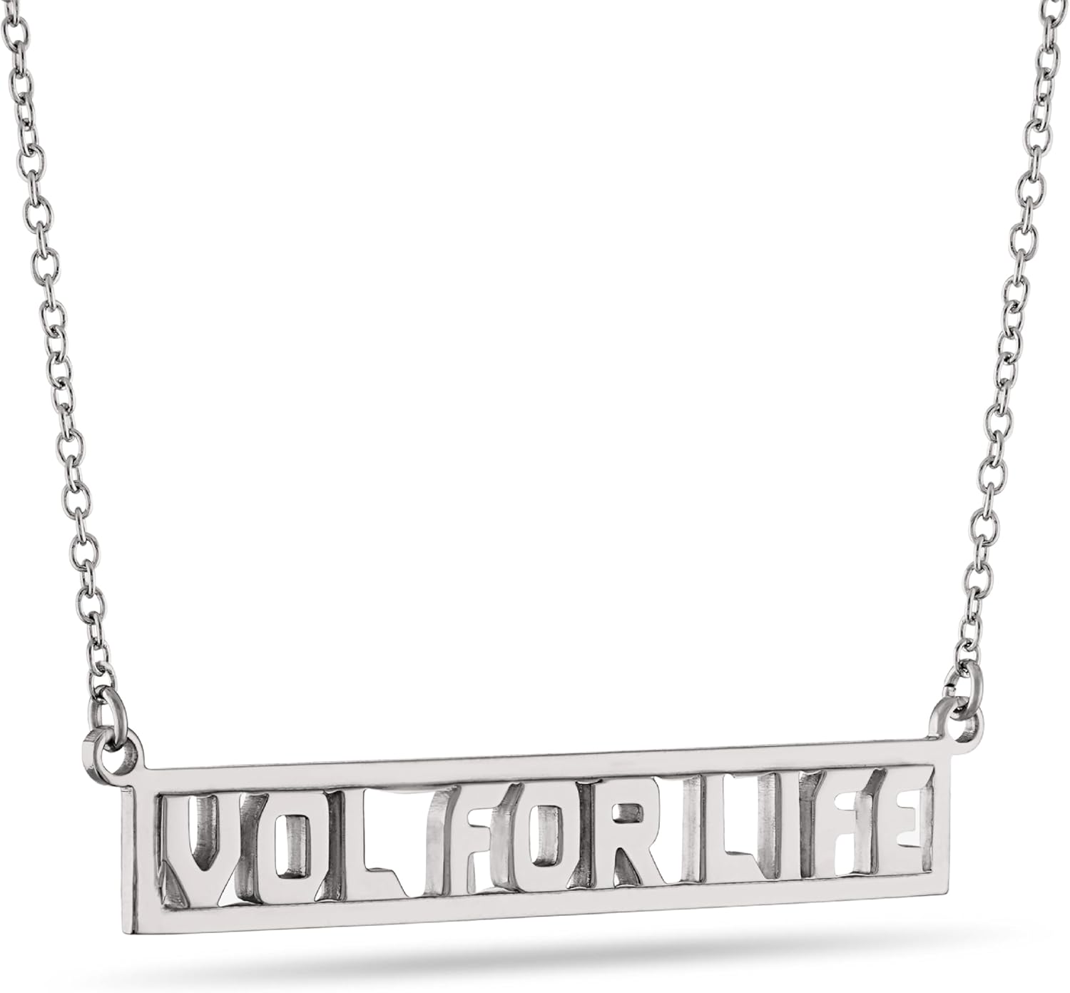 Stone Armory Tennessee Vols Gifts - Tennessee VOL FOR LIFE Necklace - Hypoallergenic and Adjustable 16-20in - University of Tennessee Womens Apparel