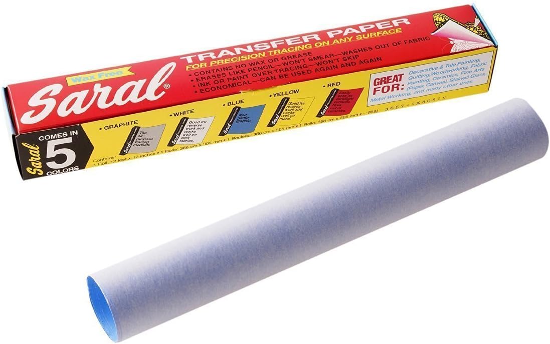 Saral Wax Free Transfer Paper - Blue, 12 inches x 12 foot Roll - 2 Pack