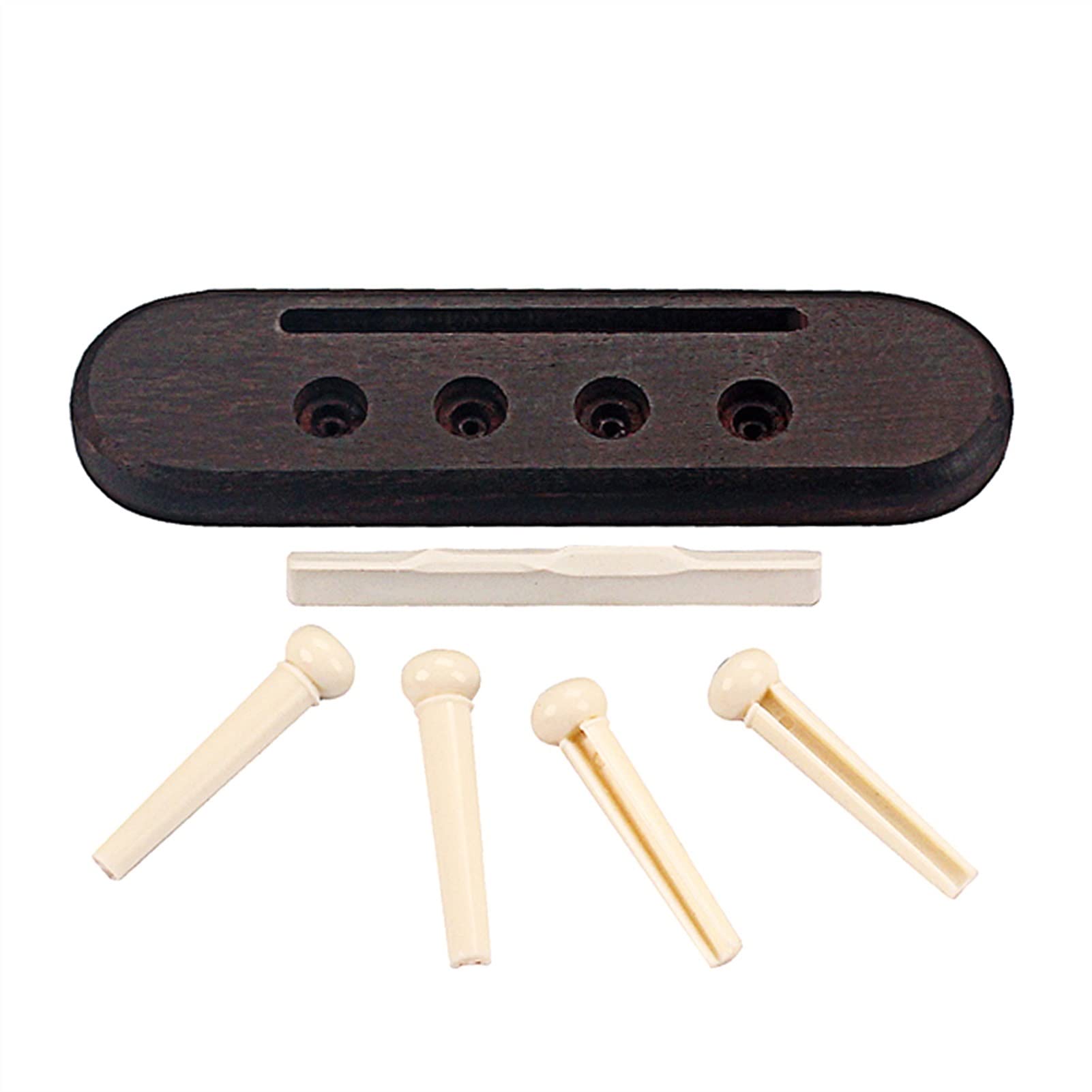 Parti di ricambio chitarra 1 Set Rosewood Guitar Bridge E 1 Sella 4 Net Ukulele Accessory Part