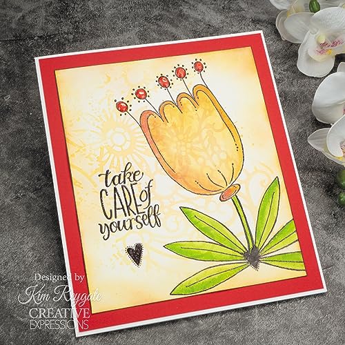 Woodware Jane Gill-Petal Doodles Stamp set-Take Care, 4 x 6 inches, Clear - Image 4