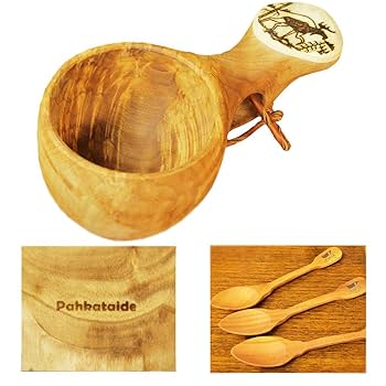 【未使用】pahkataide ククサ　クマ パッカタイデ／ククサ／ヴィサコイヴ／カーリーバーチ／1つ穴