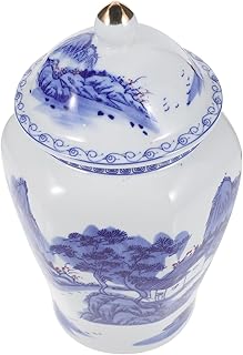 Ceramic Tea Storage Jar with Airtight Lid Multifunctional Kitchen Canister for Loose Tea Leaves Sugar Pantry Organizer Porcelain Style Container for Home Decor