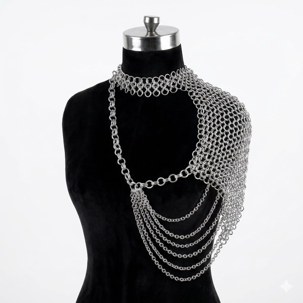 Aluminum Chainmail Neck Shoulder Jewelry Women's