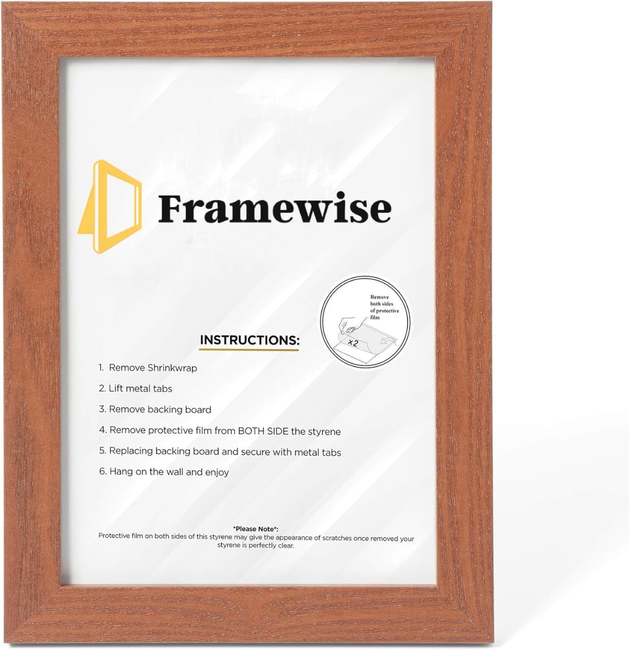 FRAME WISE | Wood Grain Texture | Perfect Frames For Gifting | Tabletop Wall Mount Frames | Home Décor Picture Frames (WALNUT, 10X8 Inch (25.4CM X 20.3CM))