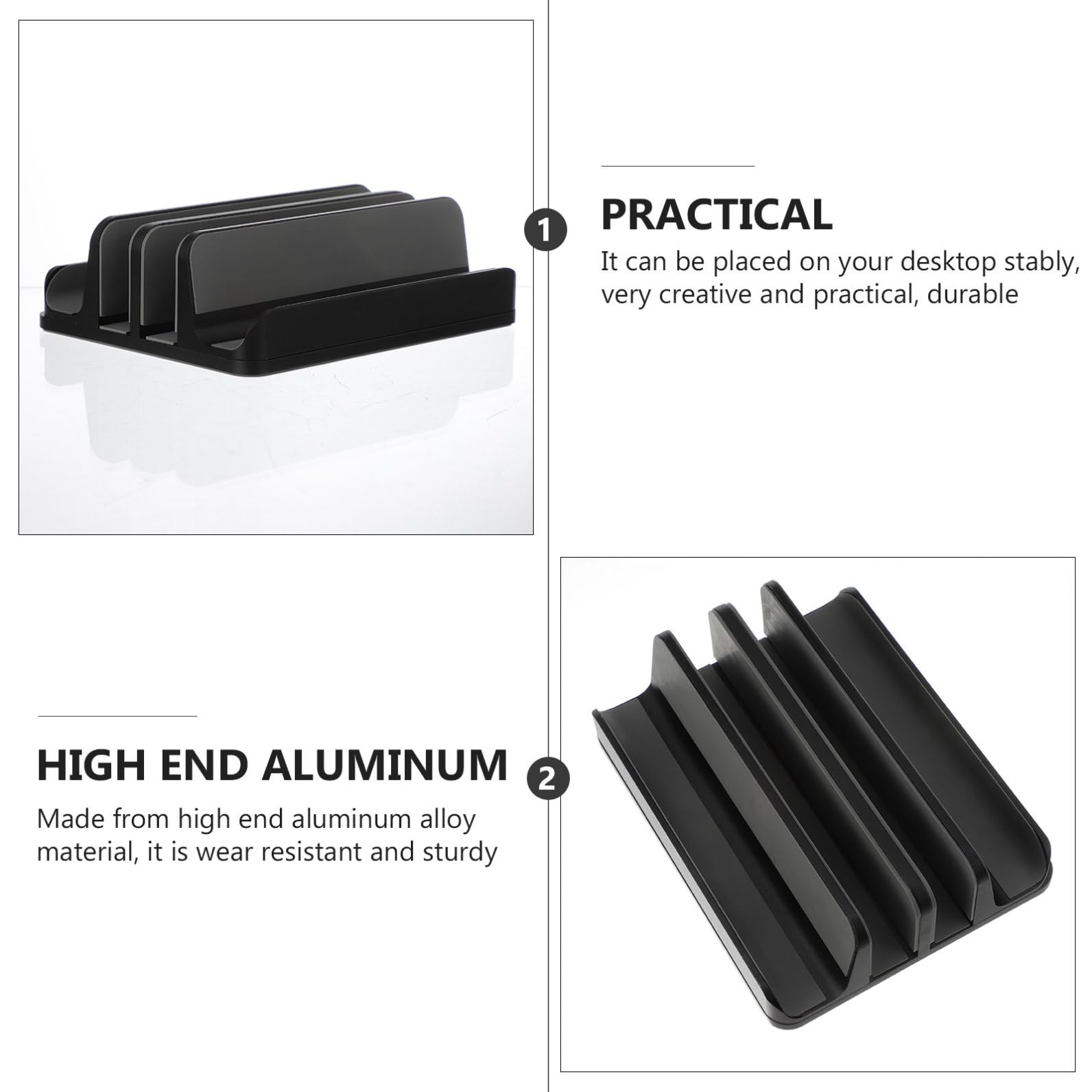 PartyKindom Soporte Vertical De Aluminio Para Portátiles Base Estable y Ligera Para Escritorio Compatible La Mayoría De Dispositivos Portátiles Protección Antideslizante y Diseño