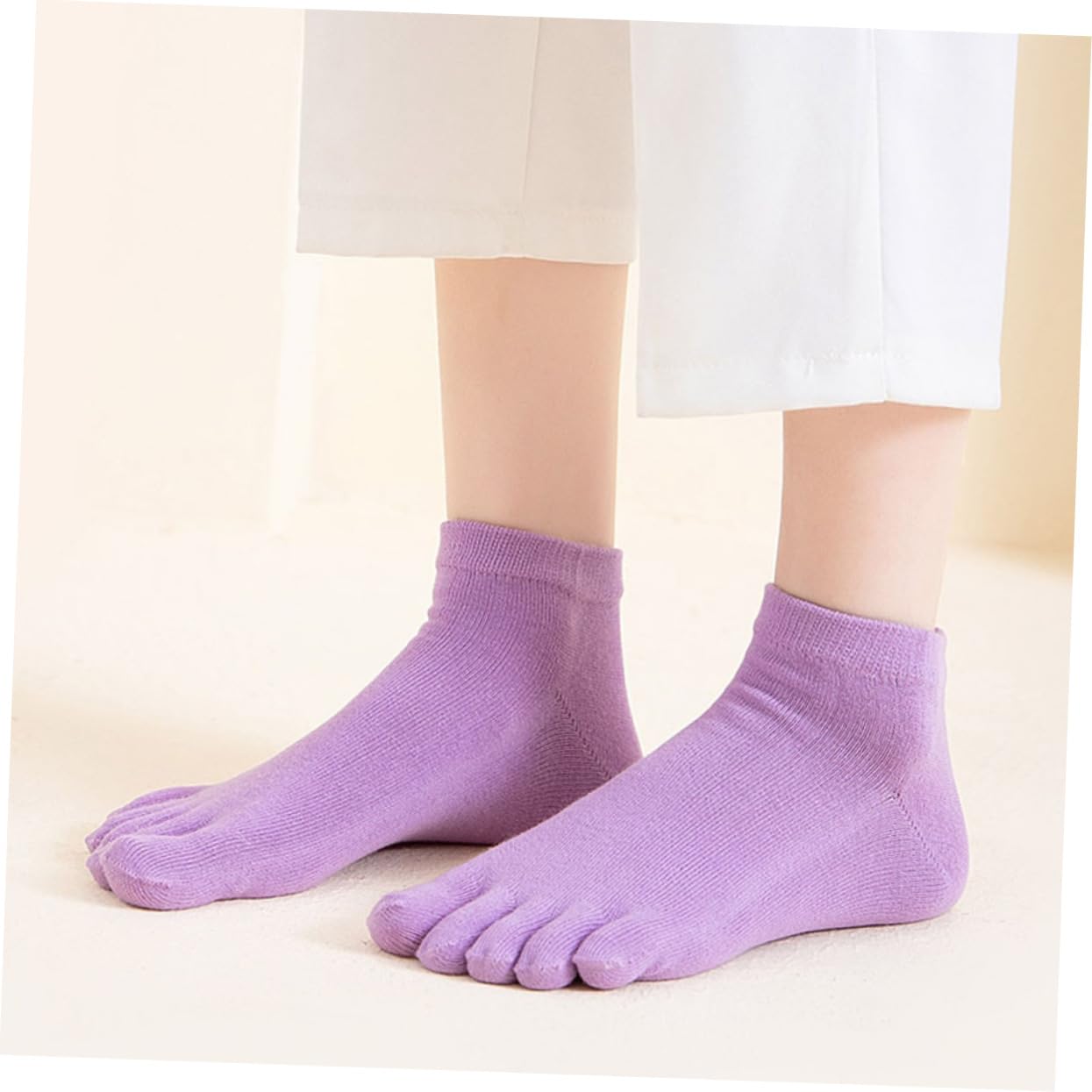 VALICLUD 4 Sätze Kurze Damen Fünfzehen Atmungsaktive Unsichtbare Für Sandalen Und Flache Schuhe 4 Paare * 4