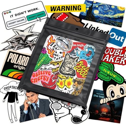 Image of CodersParadise Die Cut Stickers Pack of 32, Assorted Vinyl Decals for Laptop, Water Bottle, Phone Case, Journal, Notebook, Scrapbook, Luggage, Helmet, Bicycle and DIY Craft