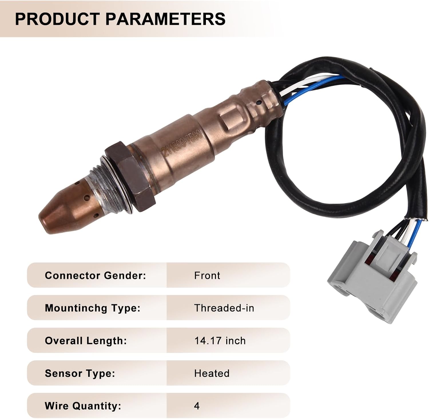 Oxygen O2 Sensor Upstream Fits for Nissan Altima 2.5L L4 2013-2018, Replace 211500-7590, 234-9134, 2115007590, 211500 7590, 22693-3TY0B, 226933TY0B, 22693 3TY0B