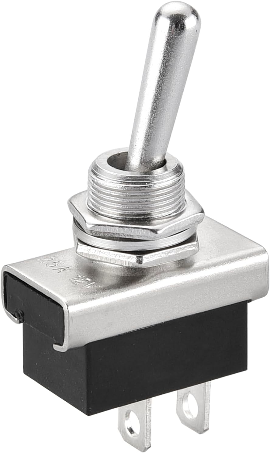 Heschen Metal Toggle switch Flick Flip, KN3D-101, 12V 25A, On/Off, 2 positon, 2 pin, for Car Dash Light