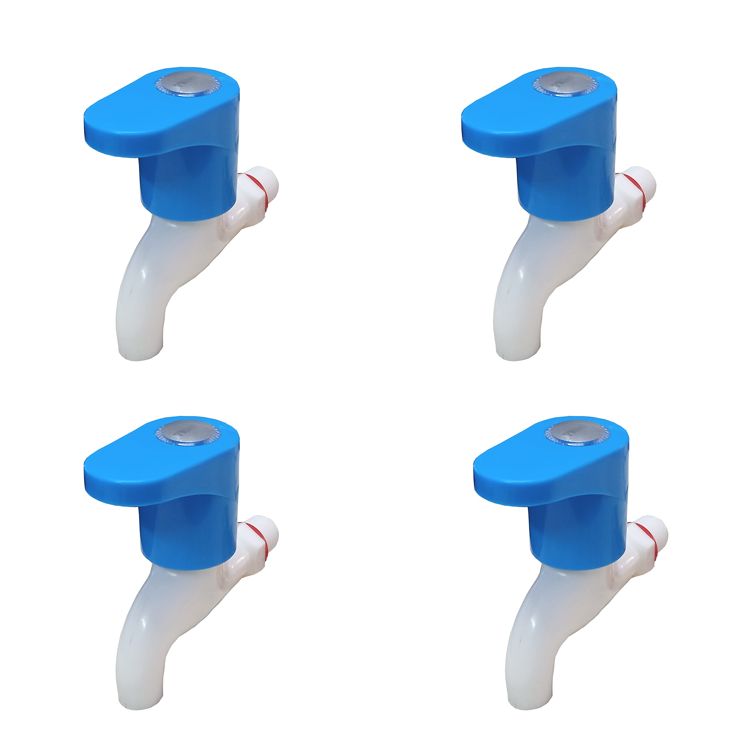 Jogi PVC Plastic Bib Cock/ Water Taps for Kitchen Bathroom Wash Basins - Set of 4 (1/2", 15 mm)Type PVC Taps Faucet for Hot and Cold Water Royal Bib Taps Blue (B0BF165WNX) Amazon Price History, Amazon Price Tracker