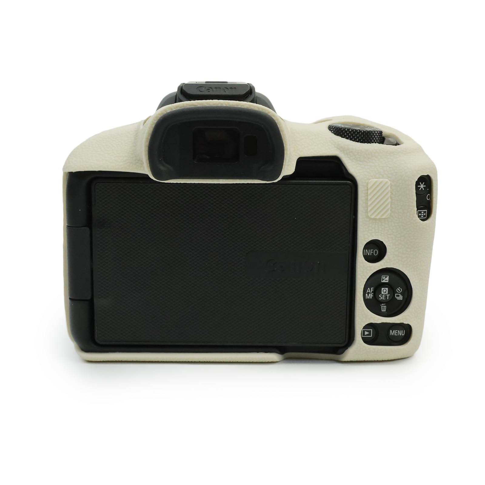 Rieibi Custodia Protettiva in Silicone Morbido per Fotocamera Canon EOS R50 EOSR50, Leggera per Vlogging, Colore: Caffè