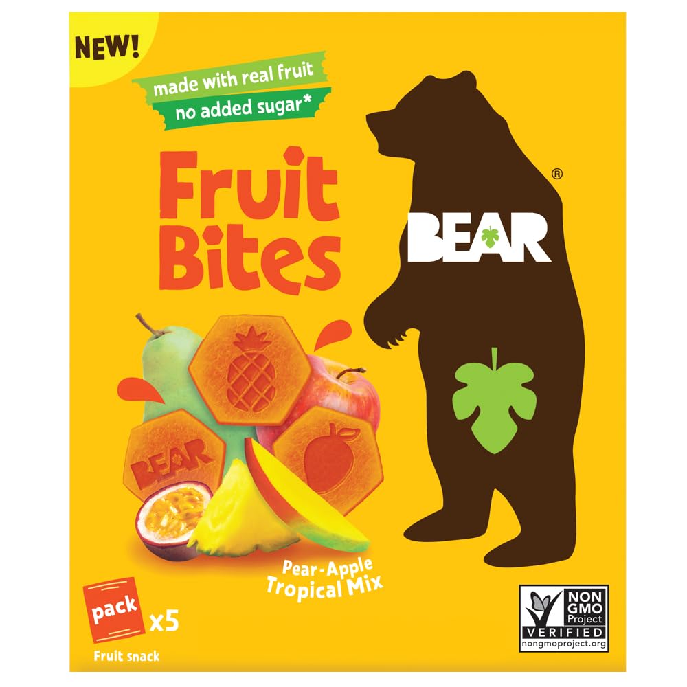 Bear, Fruit Bites Tropical, 3.5 Ounce