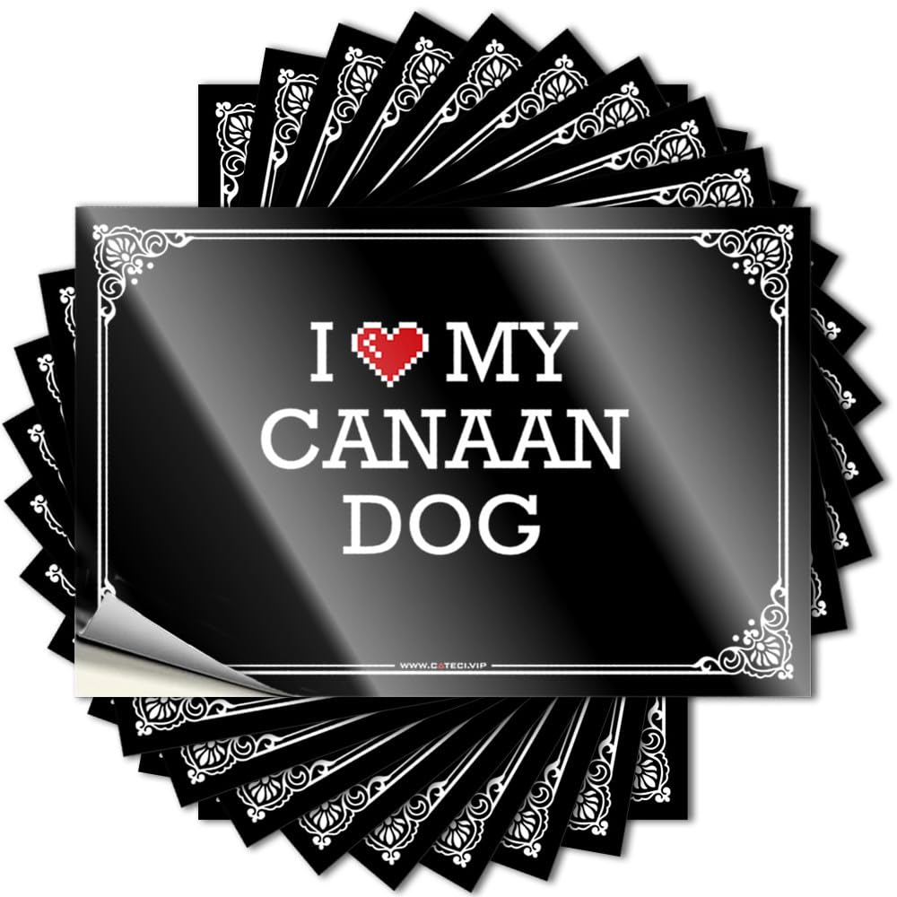 Lettering Sticker Front Yard Decor | Encouraging Garage I Love My Canaan Dog for Outside(6X9CM)