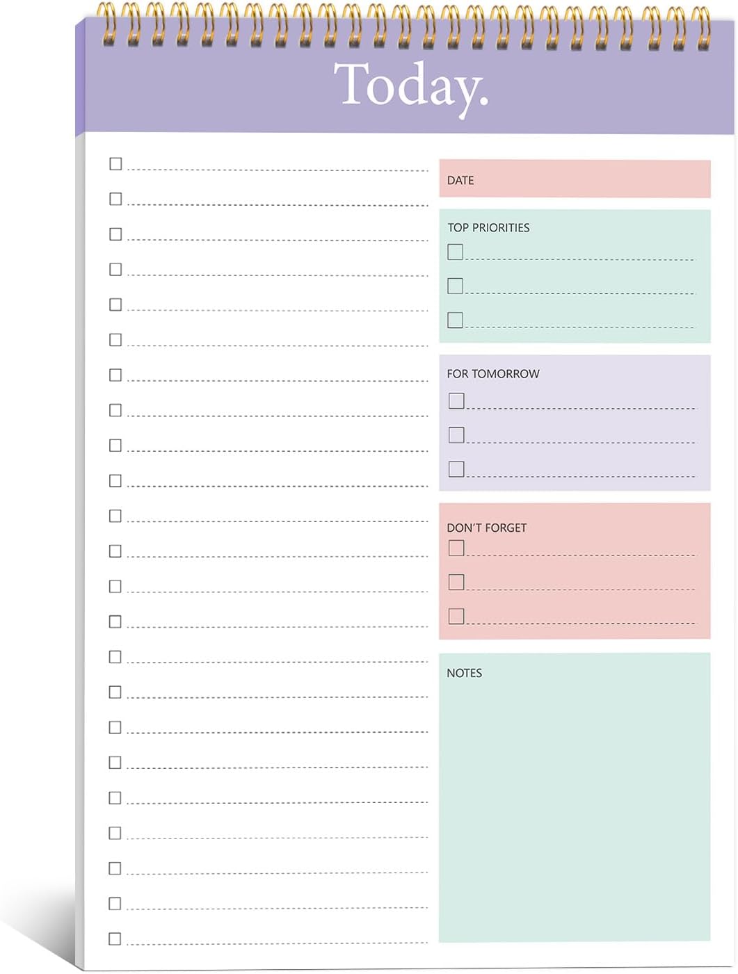 KMQOY To Do List Notepad, Daily Checklist Planner, 6.7" x 9.8", 104 Pages