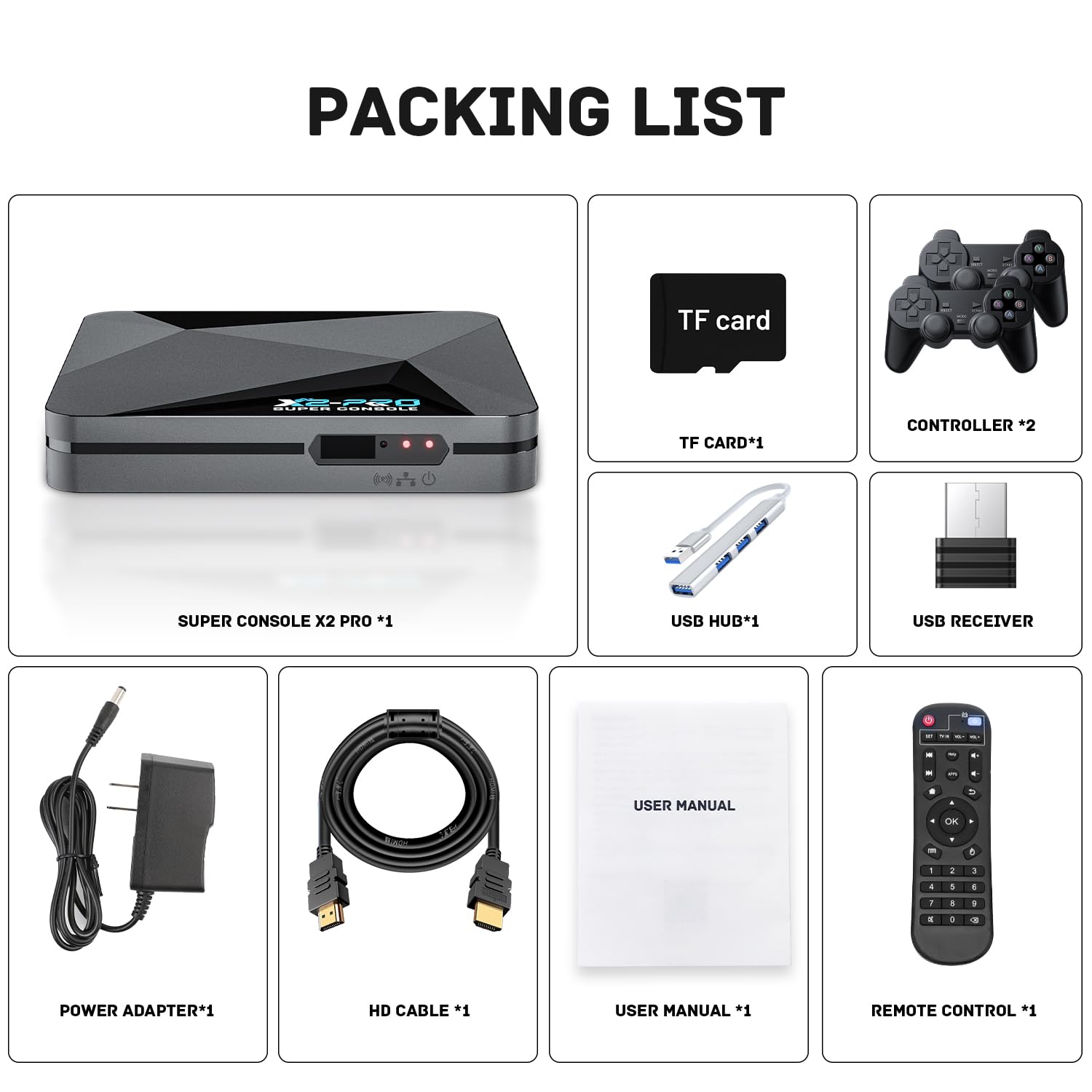 Kinhank 2TB External Hard Drive, Retro Game Console with 120000+ Games, Batocera 33 Emulator Console for Laptop/PC/Windows/Mac OS, Compatible with Most Emulators, USB 3.0