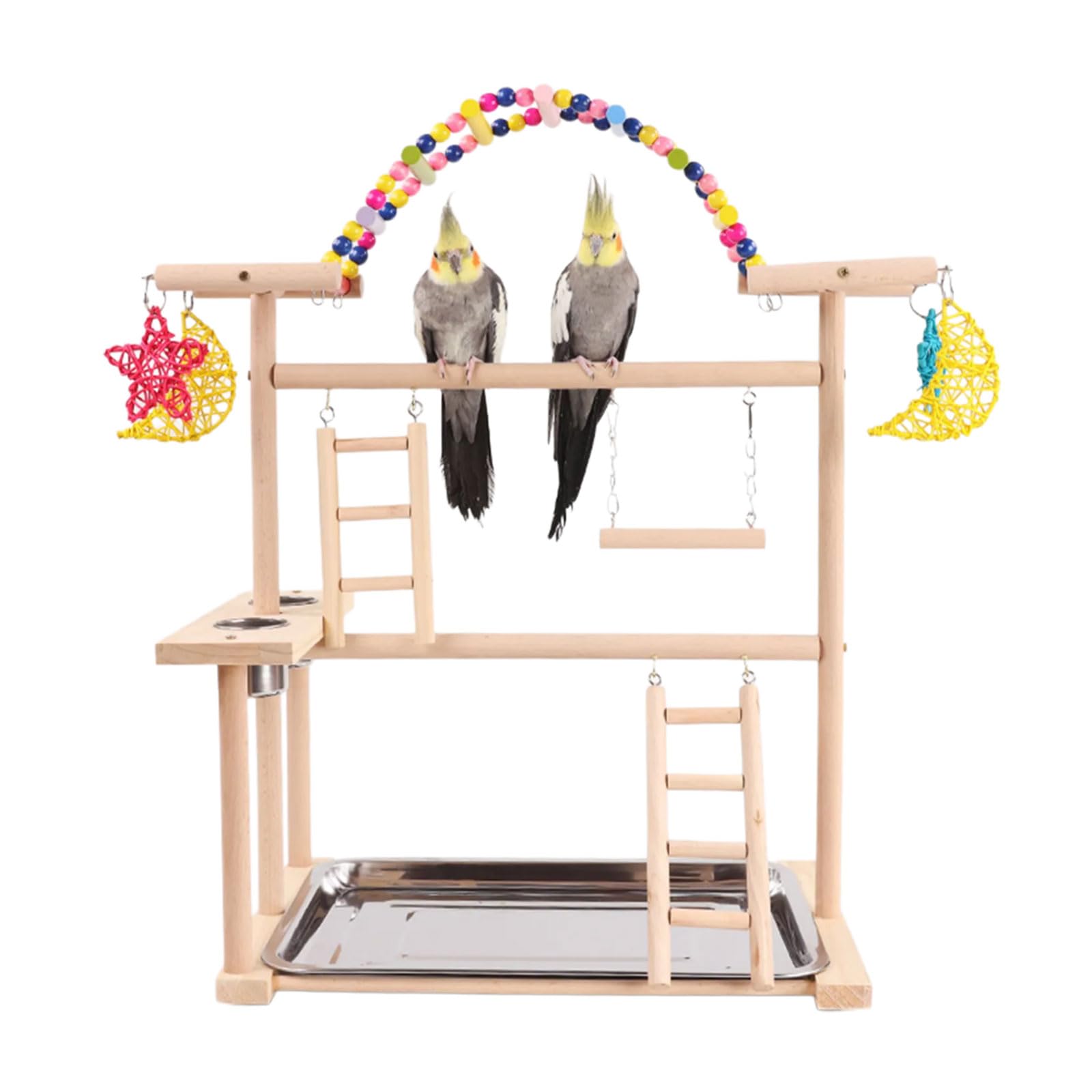 Parrocchetti in legno per pappagalli, set di giochi per pappagalli, parrocchetti giocattolo per piccoli uccelli