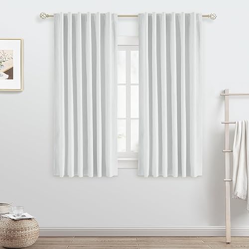 Miniatura 35 de Cortinas grises 100% opacas, 2 capas gruesas completamente opacas, cortinas aisladas térmicas con bolsillo para varilla para cocina/dormitorio (1