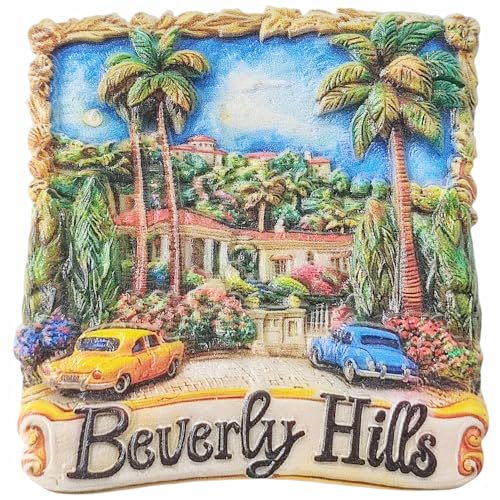 Imán decorativo turístico Beverly Hills USA 3D miniatura 1