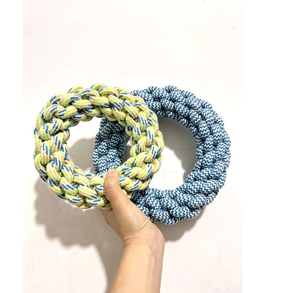 Attractive Dog Toys for Large Dogs & Accessories Toy for Puppies, Pets, Puppy, Medium & Adults, chew Rope Small pups for Playing & Chewing for Labrador (Two Rings) Color May Vary Attractive Dog Toys for Large Dogs & Accessories Toy for Puppies, Pets, Puppy, Medium & Adults, chew Rope Small pups for Playing & Chewing for Labrador (Two Rings) Color May Vary