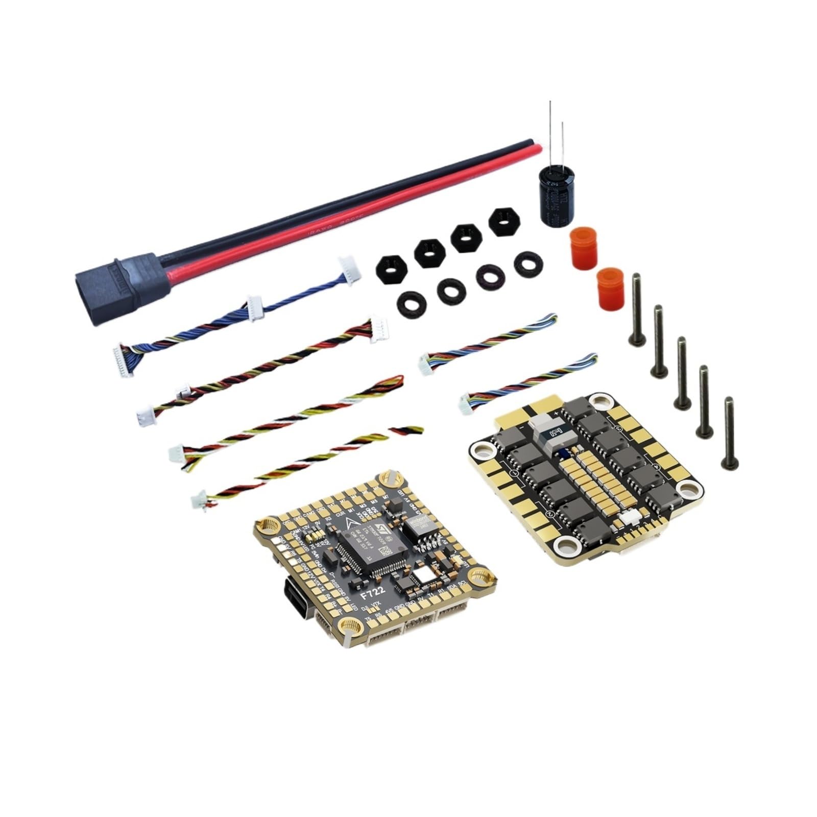 Controller di volo F722 / F7 V3S Plus FC + 70A 4in1 BLheli_S ESC impila 30,5 *, mm for drone RC FPV Racer(F722 6S 55A Stack)