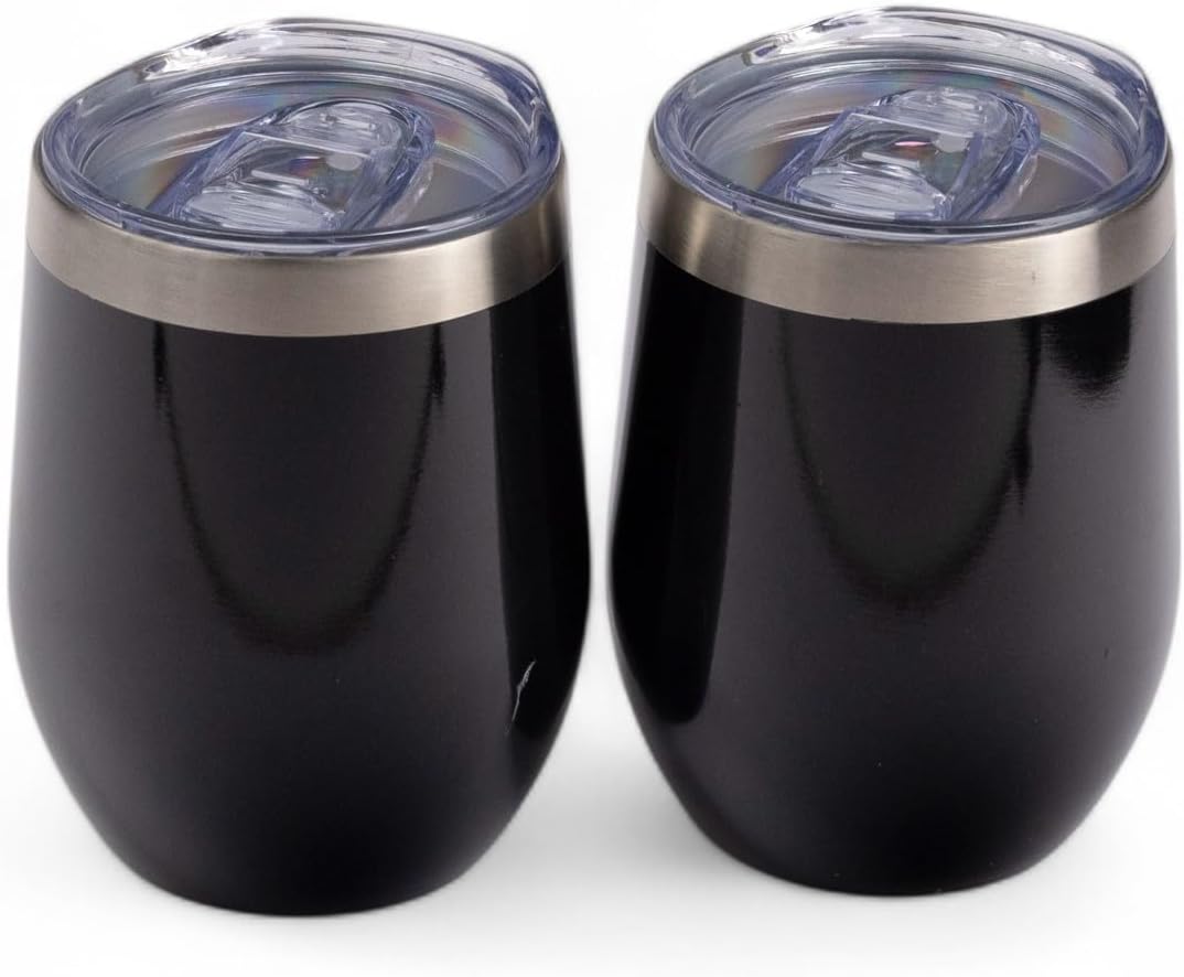 The Memory Company Officially Licensed NFL Wine Bottle Chiller Set - Double Wall Insulated Stainless Steel Cooler & 2 Ceramic Lined 12oz Stemless Tumblers with Lids, Temperature Control Wine Gift Set