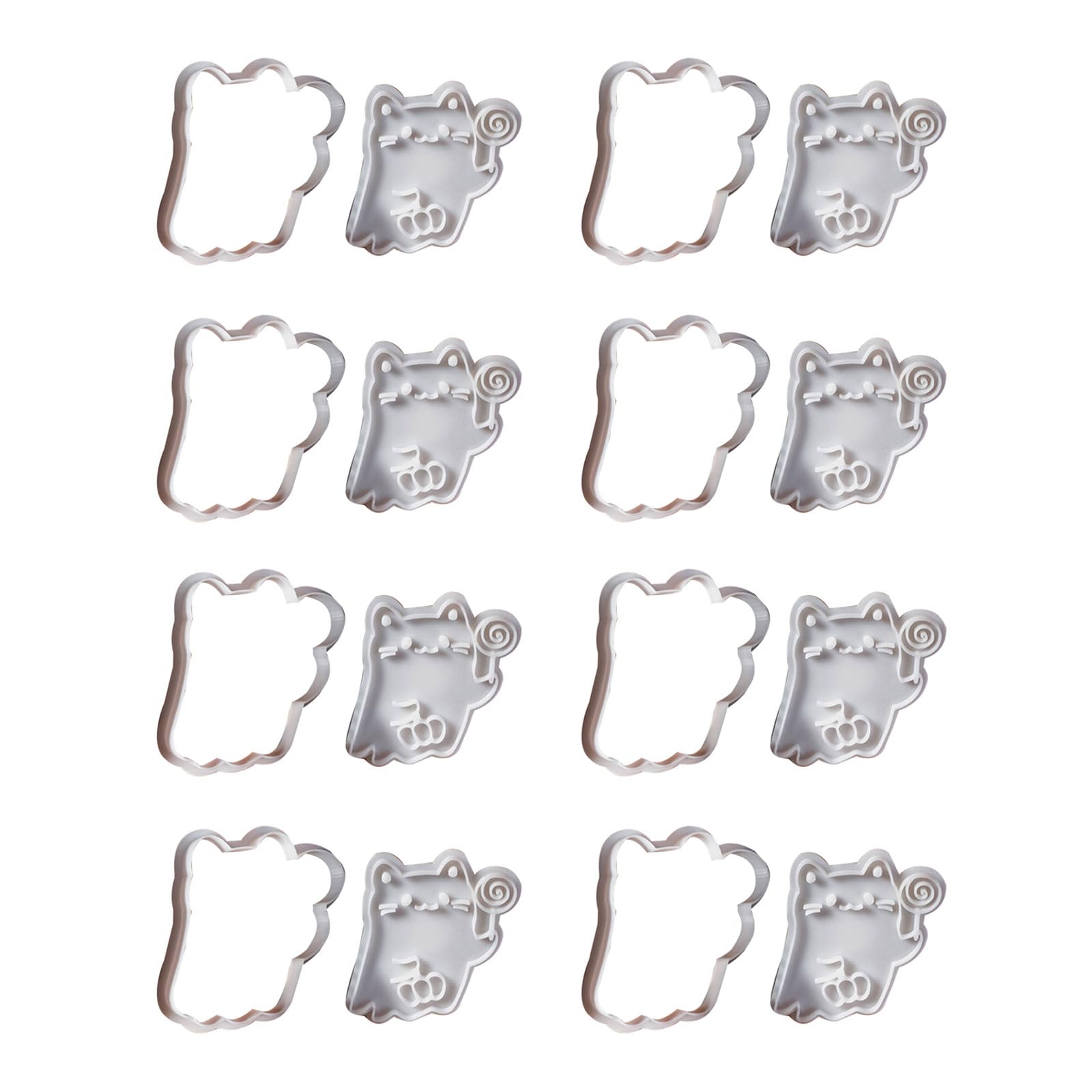 Nucelit Of 8 Halloween Cookie Molds Baking Pastrys Molds Cats Shape Biscuit Cutter Small Cookie Making Tool Baking Utensils