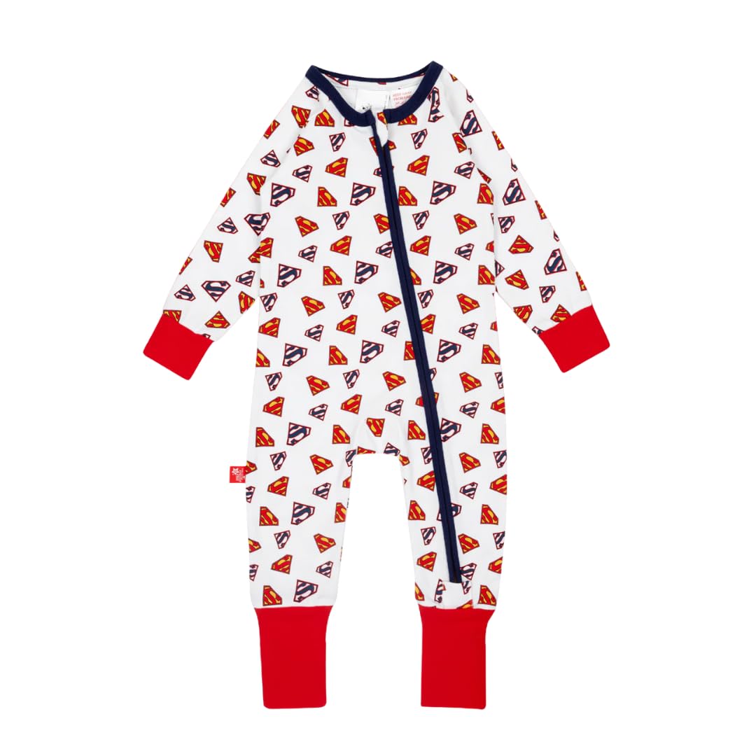 Blade & Rose Unisex White/Red/Navy | Superman Romper Jumpsuit | Clothing For Babies & Toddlers | For Ages 0-3 Months |