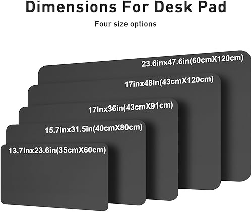 Miniatura 60 de Aothia Tapete protector de escritorio, alfombrilla para mouse, antideslizante, impermeable, de piel sintética, secante de escritorio, para Verde