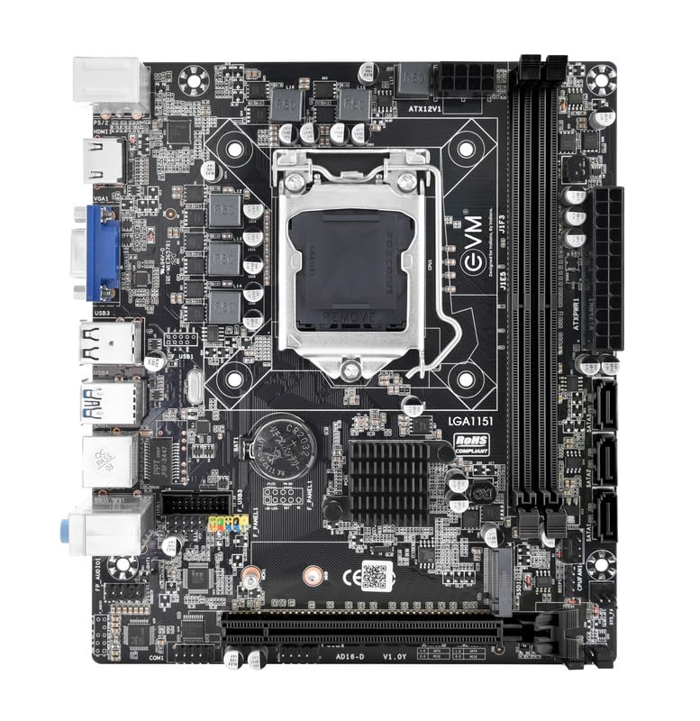 EVM Motherboard DDR4 with H310 Chipset (LGA1151), Dual Channel DDR4 2133/2400/2666 MHz, 4X USB 2.0/2x USB 3.0, PCI Express x16/x1 Slots, 4X SATA Ports – 3 Year Warranty (EVMH310G)