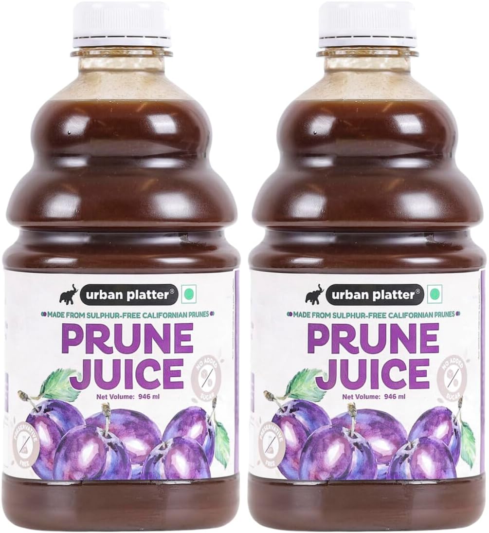 Urban Platter Pure California Prune Juice, 946ml Pack of 2 (No Added Sugar | Natural Digestive Support | Source of Antioxidants & Potassium | Preservative-Free)