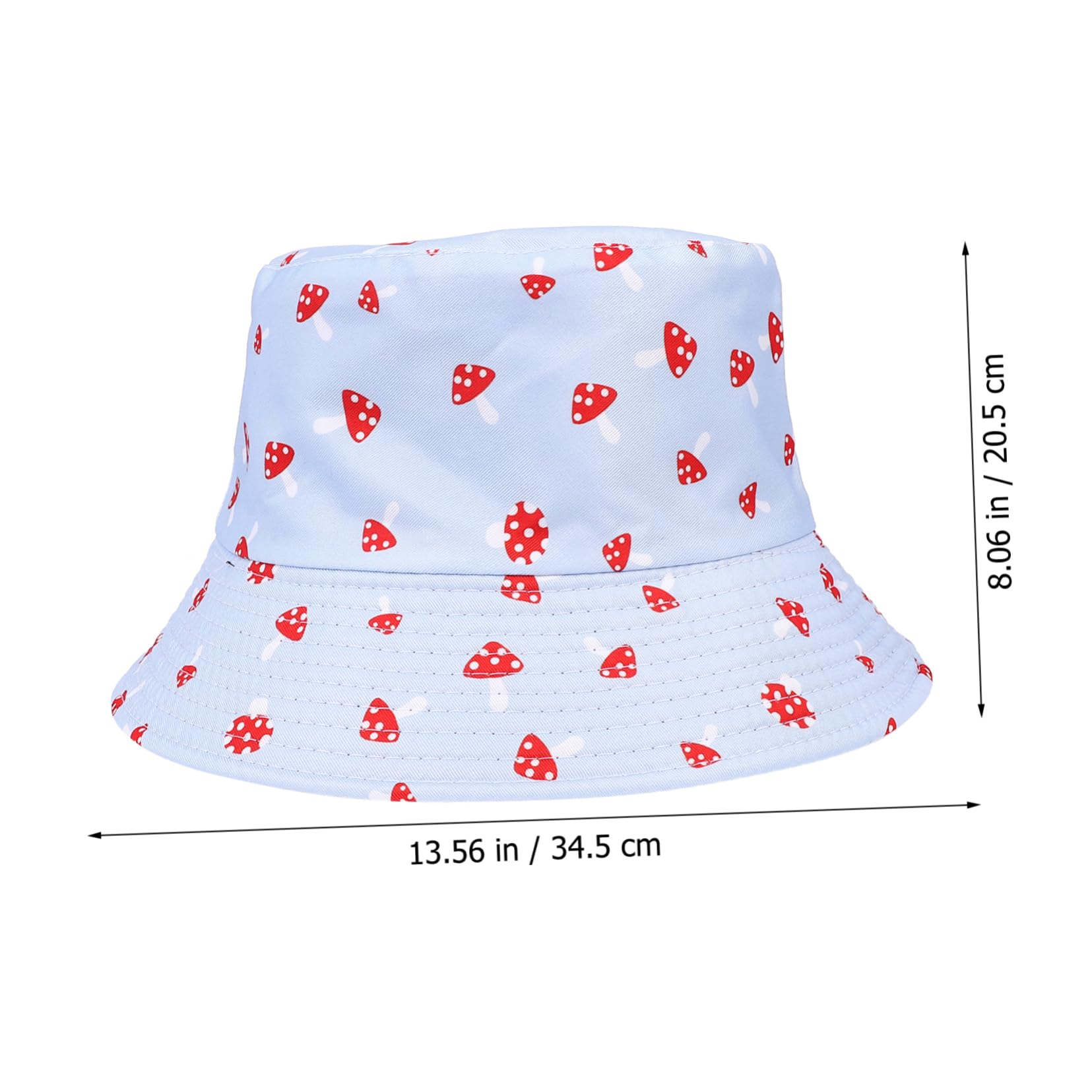 FRCOLOR Chapeau Seau Champignon Bucket Hat bob Champignon Chapeaux Chapeau de Plage pour Femme Bonnet de Plage extérieur Bonnet en Coton Respirant Chapeau de pêcheur Sky-Blue