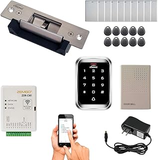 FPC-8439 Smart Mobile WiFi Controller for Access Control with Android + Apple App, Web Browser + Smartphone Remote Viewing, 770lbs Electric Strike Fail Safe Fail Secure, Outdoor Keypad/Reader