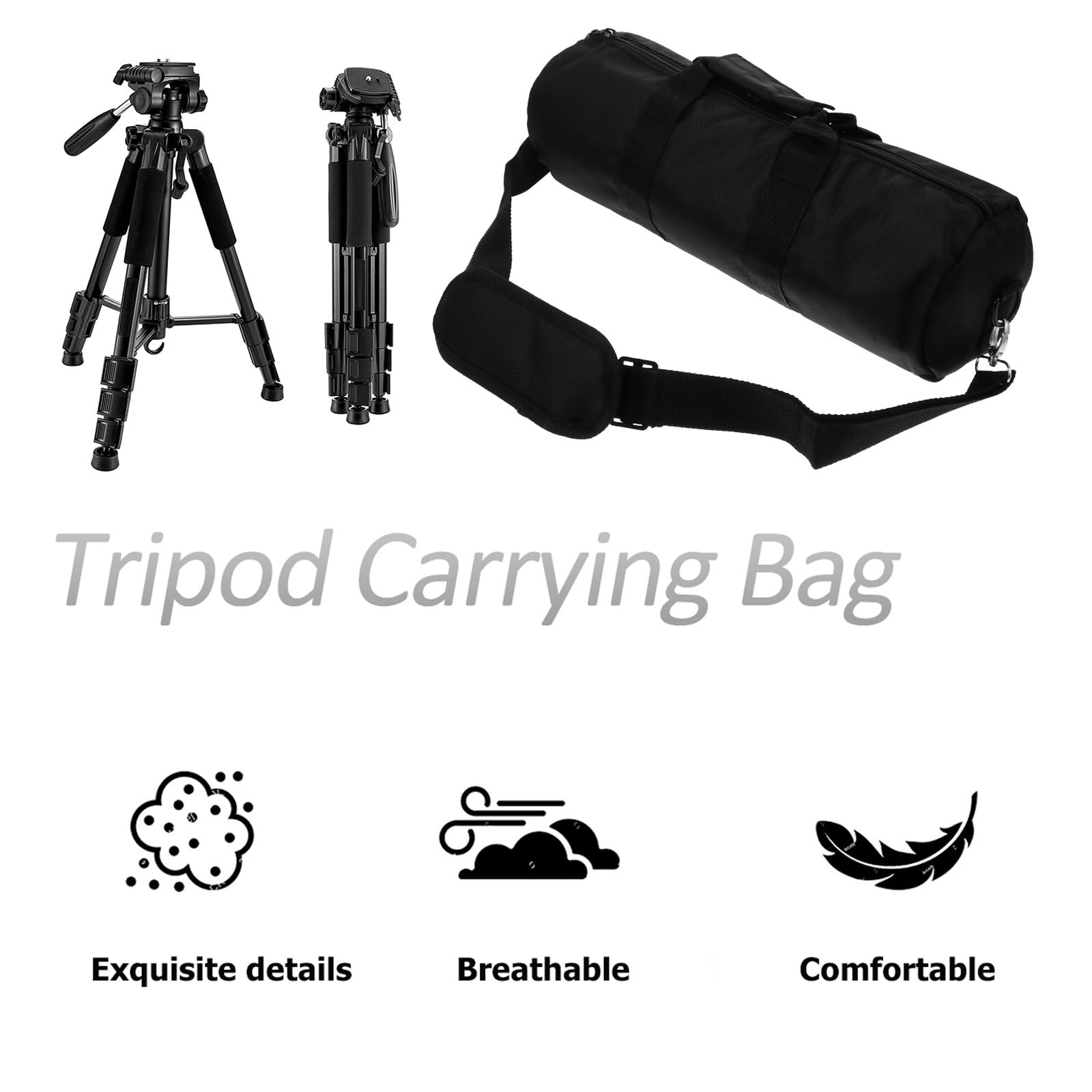 Gatuida Tragbare Stativtasche für Fotoausrüstung 40cm Umhängetasche mit Stoßdämpfender Polsterung Outdoor Einbeinstativ Aufbewahrungstasche für Reisefotografie