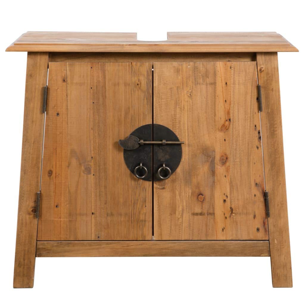 vidaXL Mobile da bagno in legno di pino massiccio riciclato effetto vintage, 70,1 cm