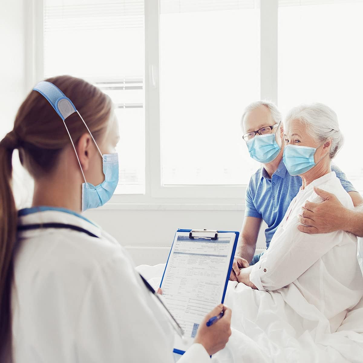 HX AURIZE マスクストラップ 快適で調節可能なマスクエクステンダー (マルチカラー 3個)