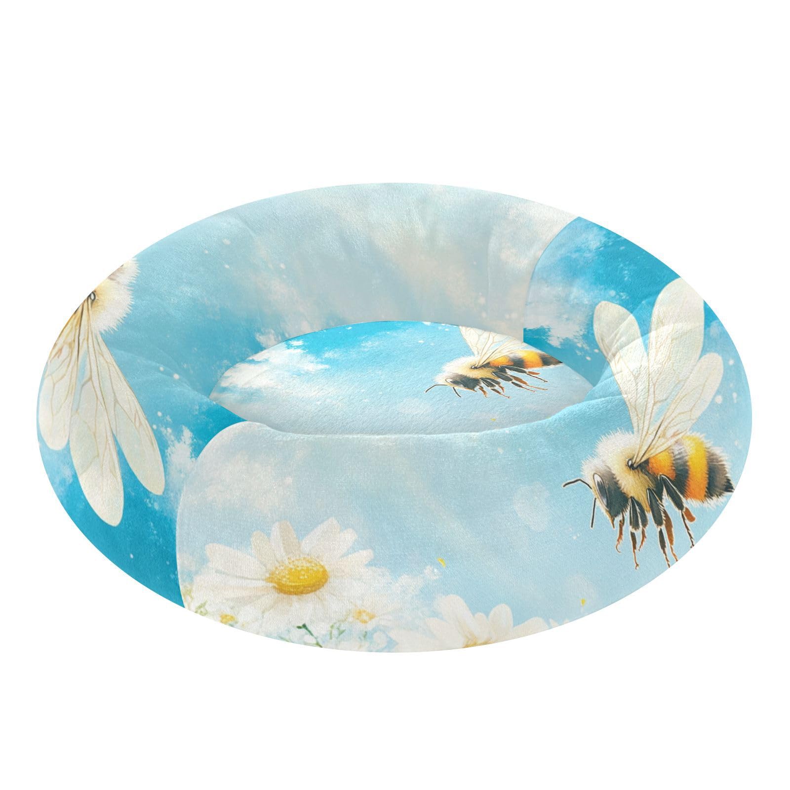 Lit pour chat anti-anxiété Bee Daisy Hi Summer sommeil calme XS