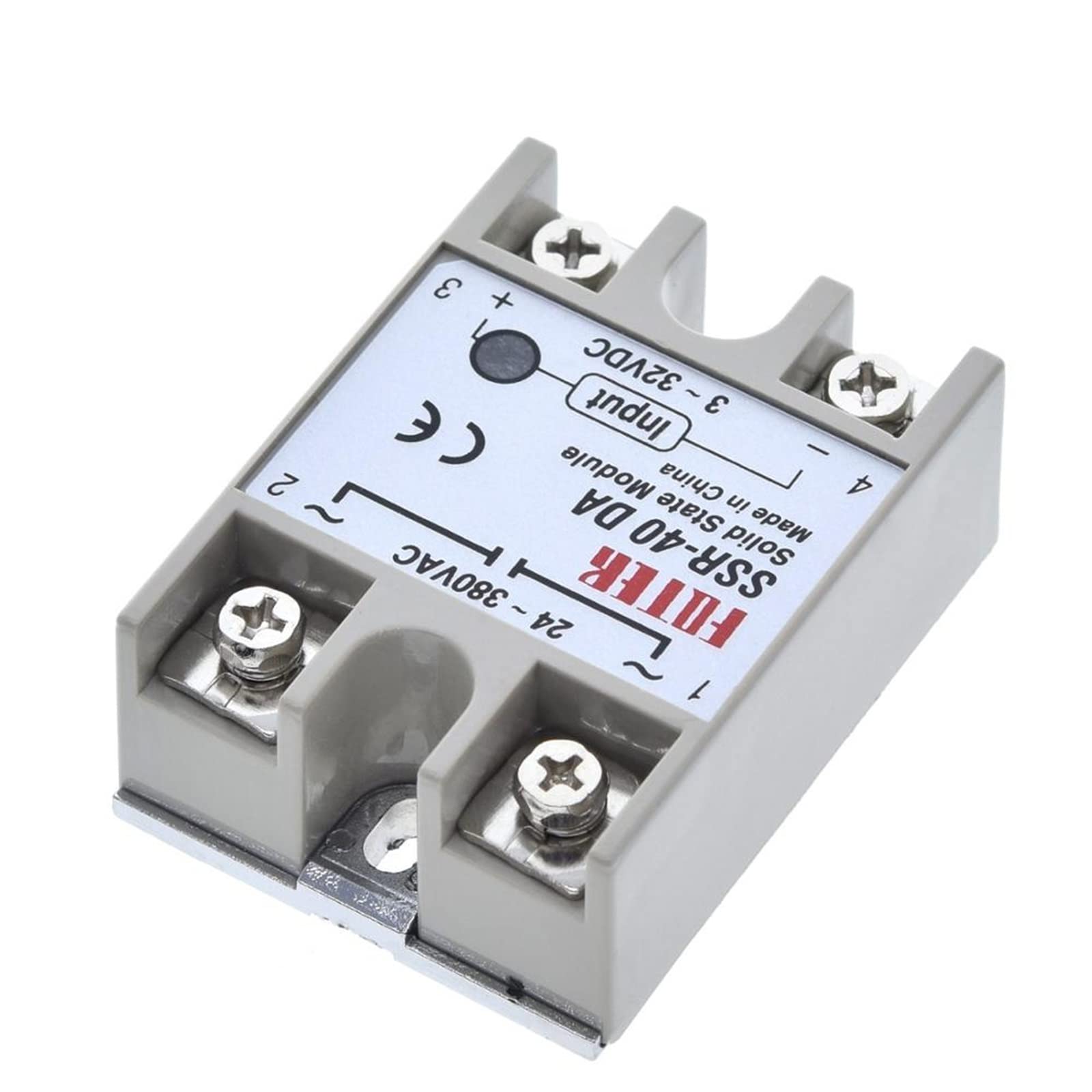 Halbleiterrelais SSR-10DA SSR-25DA SSR-40DA SSR-50DA 10A 25A 40A 50A Eigentlich 3-32V DC bis 24-380V AC SSR 10DA 25DA 40DA 50DA Ersatzteile (Size : SSR-50DA)