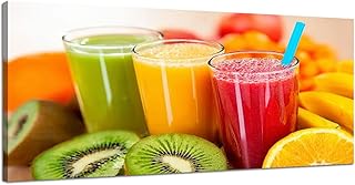Large Canvas Wall Art for Bedroom Fruit Juice Framed Art Prints Wall Decor for Bathroom Ready to Hang Western Home Decor 30''x60''