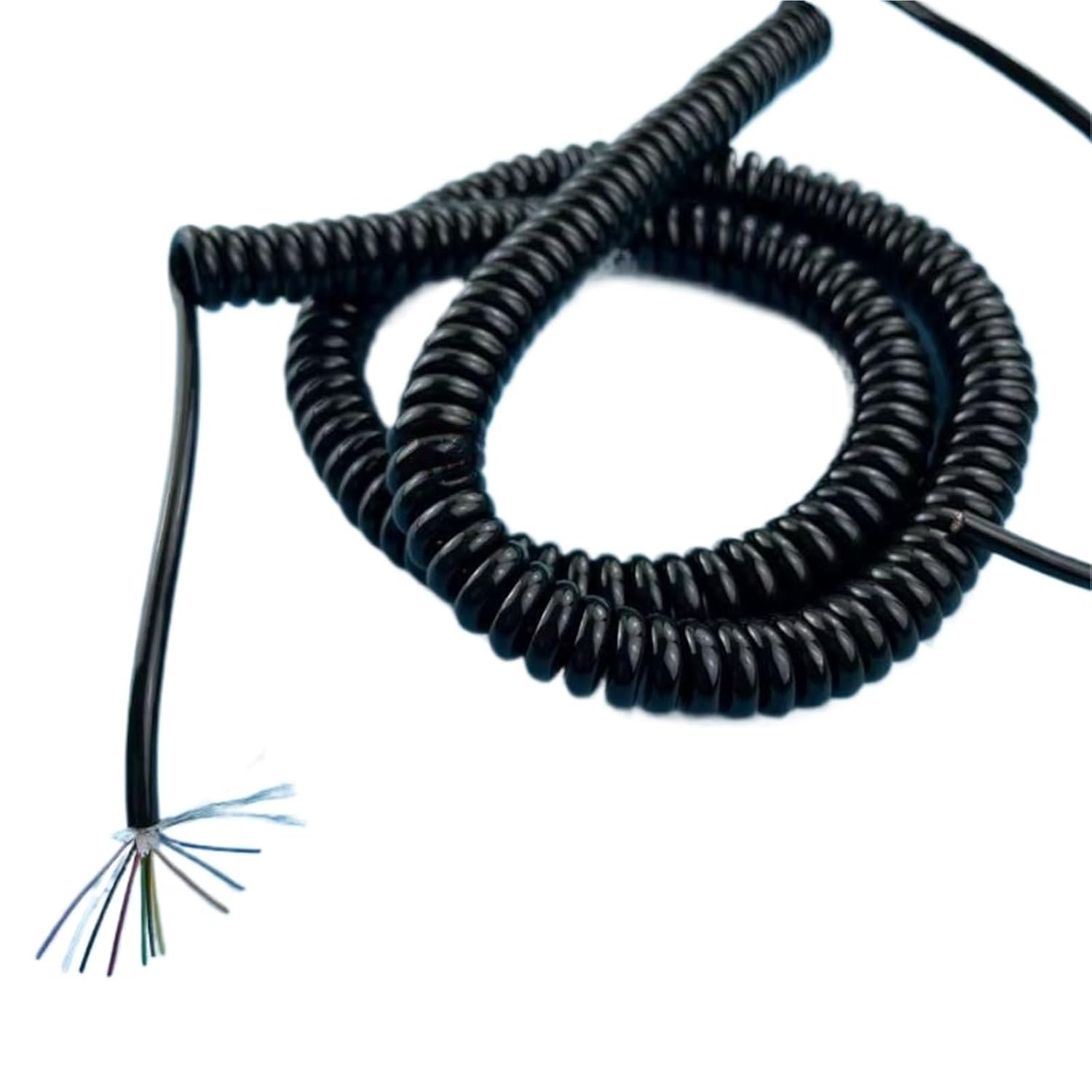 PU Spring Shield Cable 10 core 26 awg Stretch 1 2 3 4 5 6 7 8 9 10 11 12 Meters Spiral Telescopic Wire(Stretch 11 Meter)