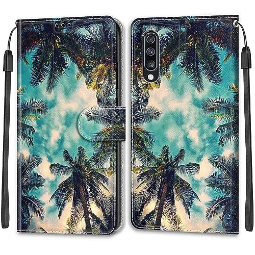 【Multifunzione】Custodia a Portafoglio per Samsung Galaxy A70 con 2 porta carte. Una chiusura magnetica integrata assicura che il telefono cellulare e le carte siano riposti in modo sicuro.