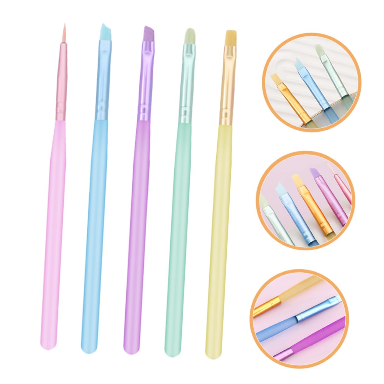 Healvian 25pezzi Pennelli Per Nail Art Professionali Strumenti Per Manicure e Decorazione Unghie Gel Facili Da Usare e Duraturi Perfetti Per Uso Domestico e Salone